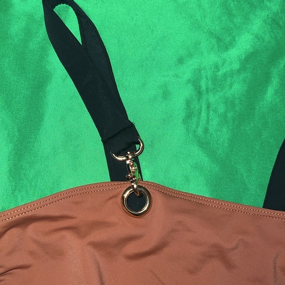 Icon Swim Brown Bikini Set with Black Straps size Medium - Picture 2 of 6